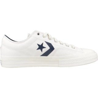 Tenis Converse Piel Blanco Azul Talla 35