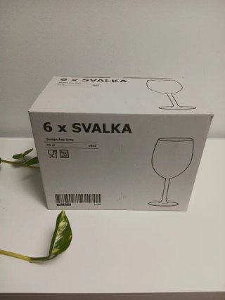 6 Copas 300 ml de Vino de Cristal Ikea SWALKA