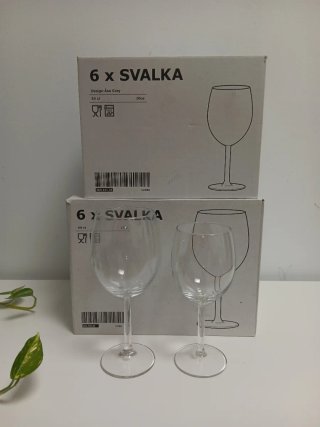 6 Copas 300 ml de Vino de Cristal Ikea SWALKA