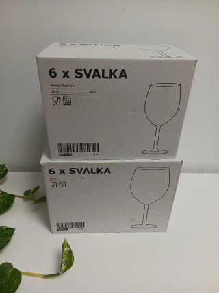 6 Copas 300 ml de Vino de Cristal Ikea SWALKA