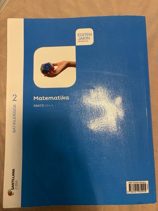 Libro Matematika Santillana, 2 Batxilergoa