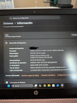 Portátil HP Pavilion 14 Intel i5 8ª Gen
