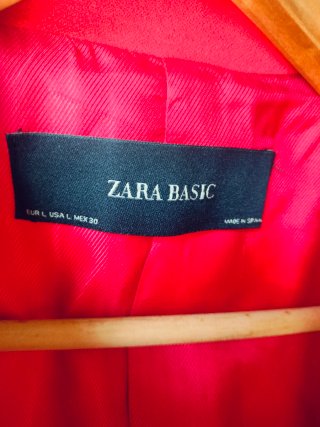 Blazer Zara Basic L Roja