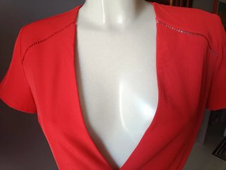 Mini Abito Trussardi Jeans Rosso Aranciato TG 40