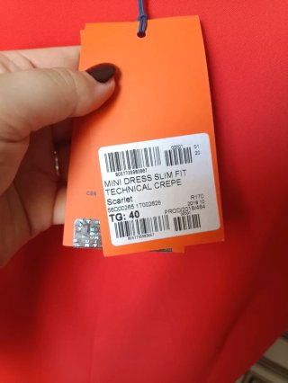 Mini Abito Trussardi Jeans Rosso Aranciato TG 40