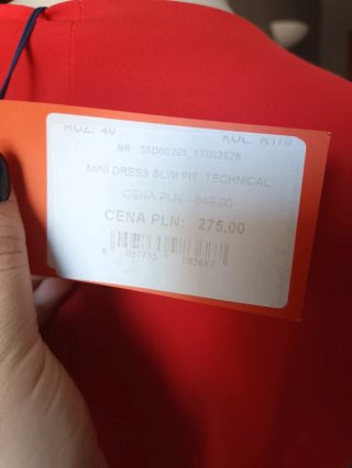Mini Abito Trussardi Jeans Rosso Aranciato TG 40