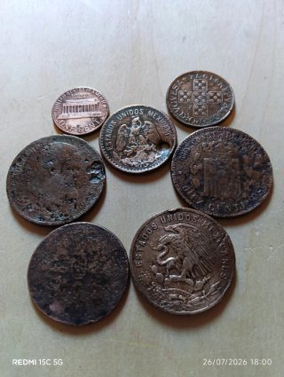 Colección monedas internacionales antiguas