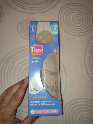 Biberón Tigex Transition+ Anticólicos 330 ml +6 m