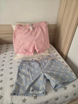 Bañador rayas rosa y blanco