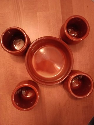 Set 5 ciotole in terracotta