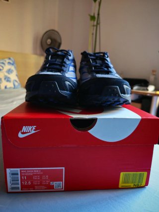 Nike Shox Ride 2 Talla 45 Negro/Azul Real - Nuevas