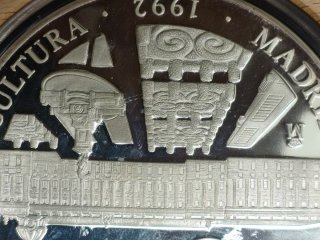 Moneda 25 ECU Plata 5 Onzas Troy 1992