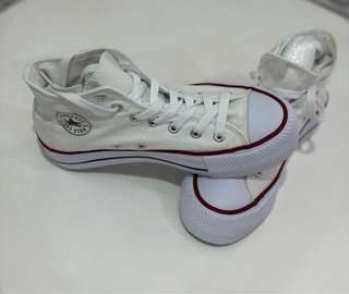 Converse plataforma blancas altas