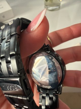 Reloj Fossil Negro con Bisel Brillante