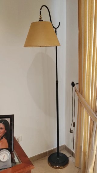 Lámpara de pie metal y tela