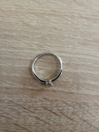 Anillo artesanal ajustable piedra amarilla