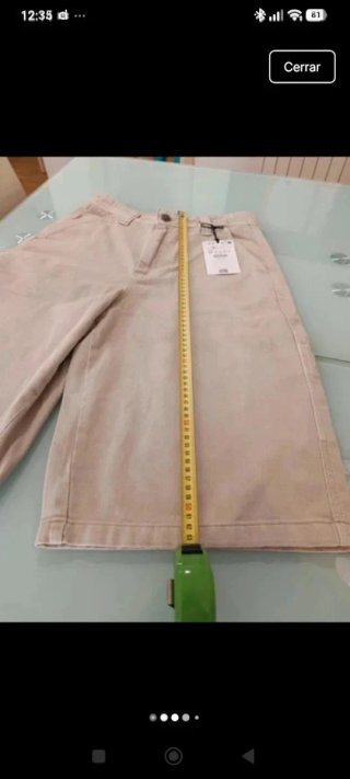 Bermudas Jorts Unisex Bershka Beige
