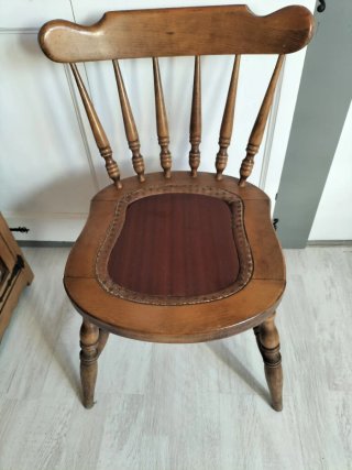 Lote 3 Sillas Madera ( Rattan) para Restaurar