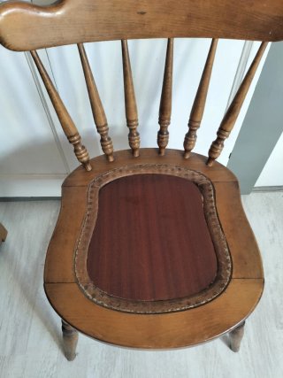 Lote 3 Sillas Madera ( Rattan) para Restaurar