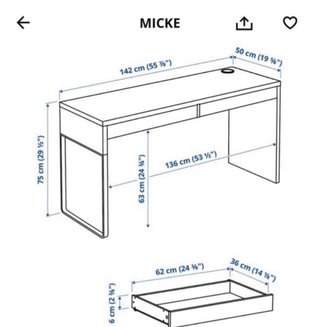 Escritorio Blanco IKEA Micke