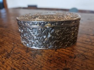 Portagioie vintage Silver Plated interno velluto