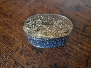 Portagioie vintage Silver Plated interno velluto