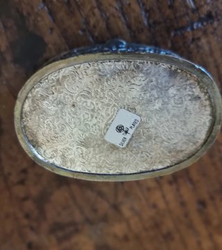 Portagioie vintage Silver Plated interno velluto