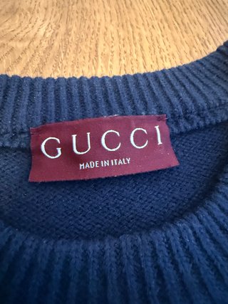 Maglione Gucci 100% Lana Blu Stagione 2024 size S