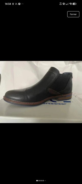 Botines Chelsea Negro Piel Hombre