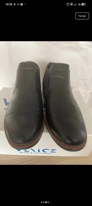 Botines Chelsea Negro Piel Hombre