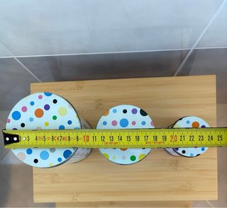 Set 3 Scatole Latta Ikea a Pois