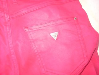 Pantalón Guess Rojo Talla 28 Lycra