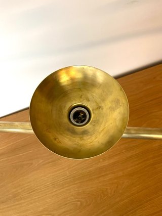 Lámpara Plafón Industrial con focos de Latón
