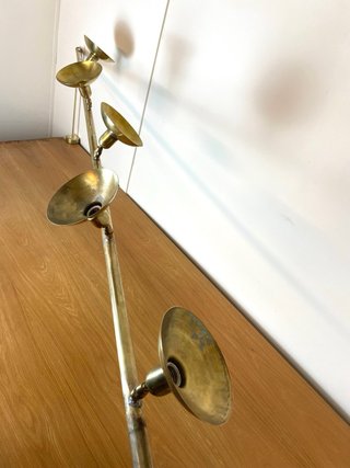 Lámpara Plafón Industrial con focos de Latón