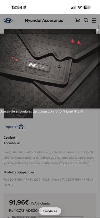 Alfombrillas originales goma tucson nline