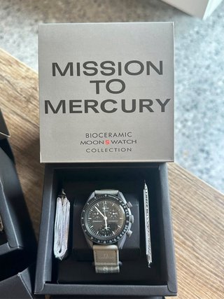 Omega x Swatch Plata/Negro