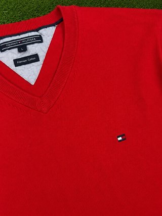 Tommy Hilfiger Jersey Rojo Original | Premium