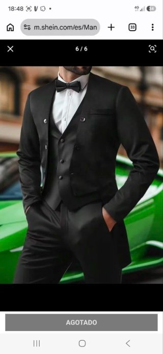 Conjunto Traje Chaqueta y Pantalón Negro