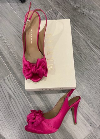 Conjunto Vestido Fiesta, Zapatos y Bolso Rosa