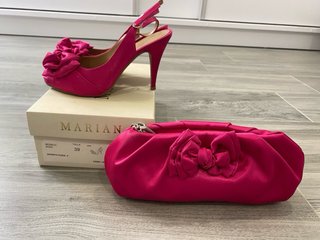 Conjunto Vestido Fiesta, Zapatos y Bolso Rosa