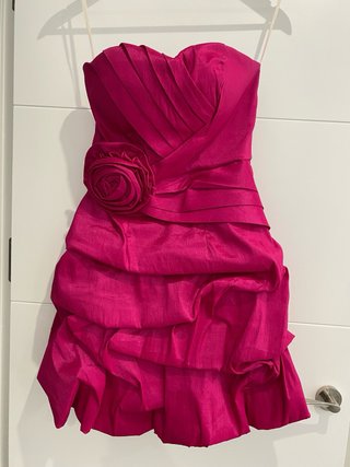 Conjunto Vestido Fiesta, Zapatos y Bolso Rosa