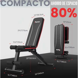 Banco musculación PASYOU ajustable plegable