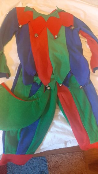 Disfraz Arlequín 5-7 años con Cascabeles