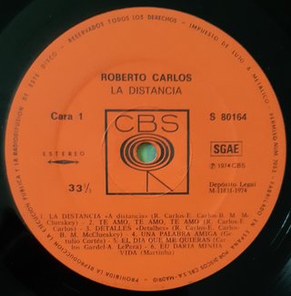 Roberto Carlos La Distancia LP 1974 CBS