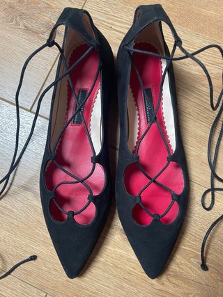 Zapatos baila Carolina Herrera ante negro talla 40