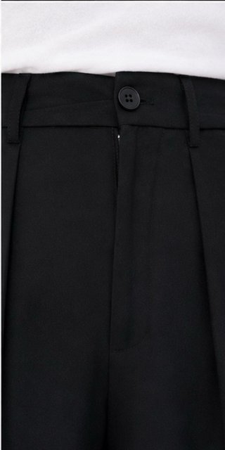 Pantalón ancho plisado estilo japonés | Negro y Be