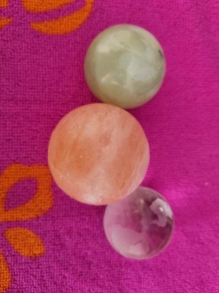 3 sfere minerali decorative