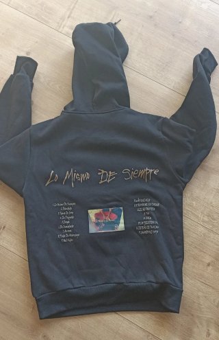 Sudadera Mora Lo mismo de Siempr.Negra con capucha