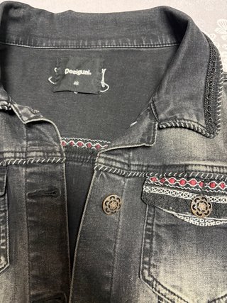 Chaqueta Desigual vaquera y lana , negraTalla 46
