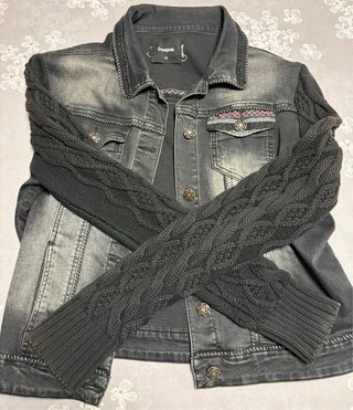 Chaqueta Desigual vaquera y lana , negraTalla 46